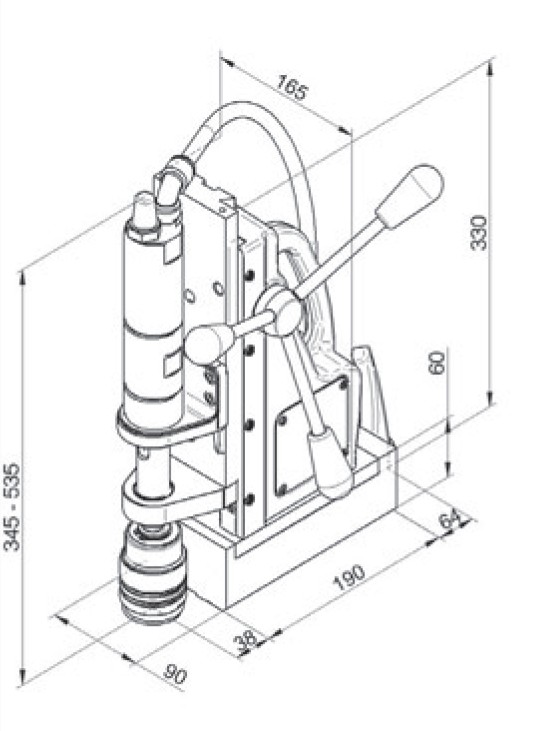AirMAB 5000 氣動型磁力鉆